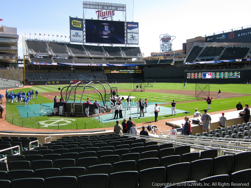Seat view from section 7 at Target Field, home of the Minnesota Twins
