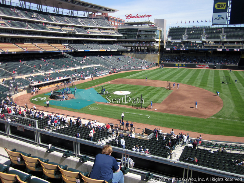 Seat view from section A at Target Field, home of the Minnesota Twins