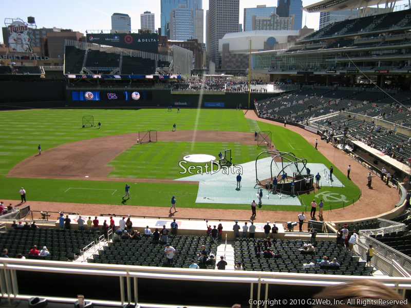 Seat view from section M at Target Field, home of the Minnesota Twins