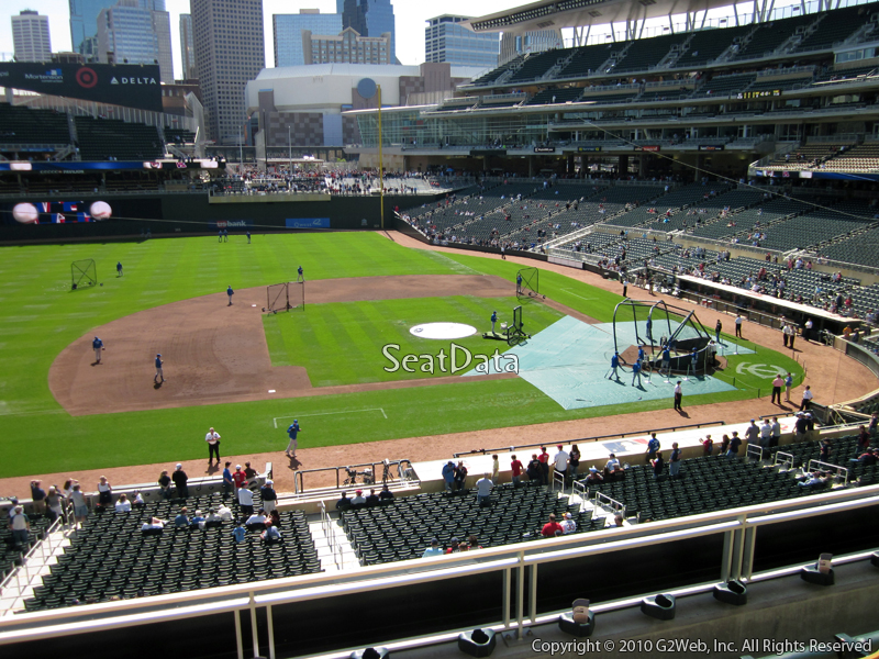 Seat view from section P at Target Field, home of the Minnesota Twins