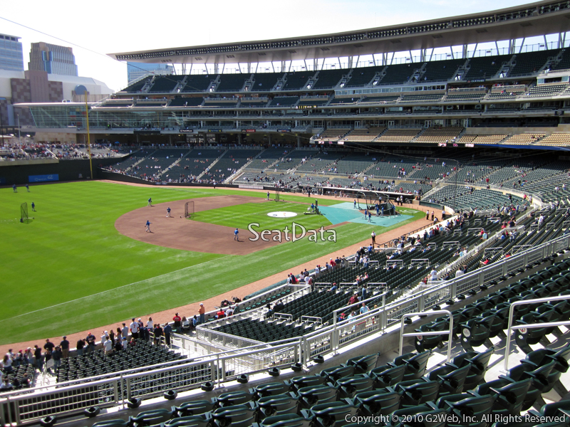 Seat view from section T at Target Field, home of the Minnesota Twins