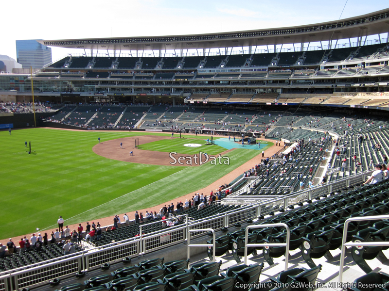 Seat view from section V at Target Field, home of the Minnesota Twins