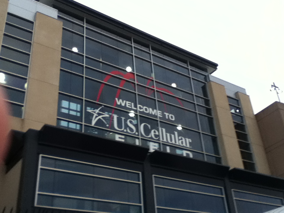 Exterior photo of U.S. Cellular Field, home of the Chicago White Sox.