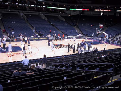 Seat view from section 116 at Oracle Arena, home of the Golden State Warriors