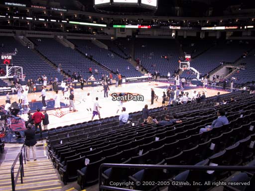 Seat view from section 117 at Oracle Arena, home of the Golden State Warriors