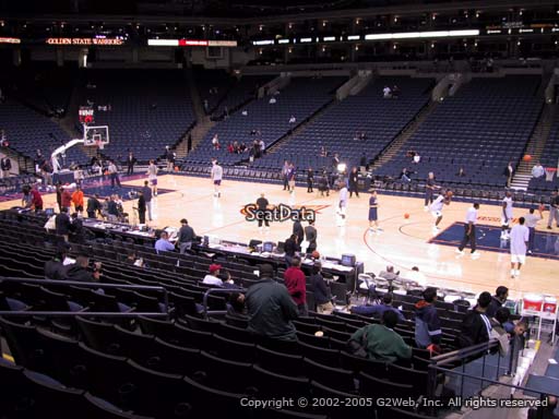 Seat view from section 127 at Oracle Arena, home of the Golden State Warriors