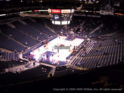 Seat view from section 206 at Oracle Arena, home of the Golden State Warriors