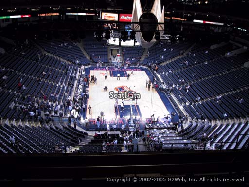 Seat view from section 225 at Oracle Arena, home of the Golden State Warriors