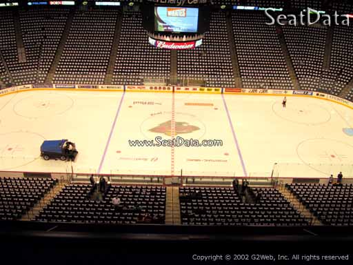 Seat view from section 219 at the Xcel Energy Center, home of the Minnesota Wild