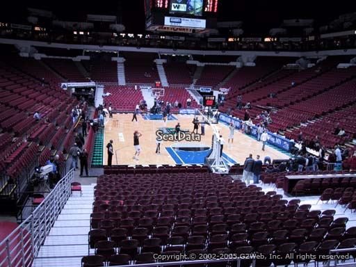 Seat view from section 104 at the Target Center, home of the Minnesota Timberwolves.