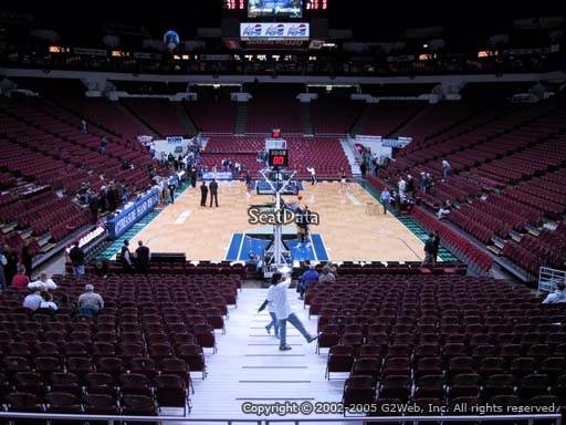 Seat view from section 121 at the Target Center, home of the Minnesota Timberwolves