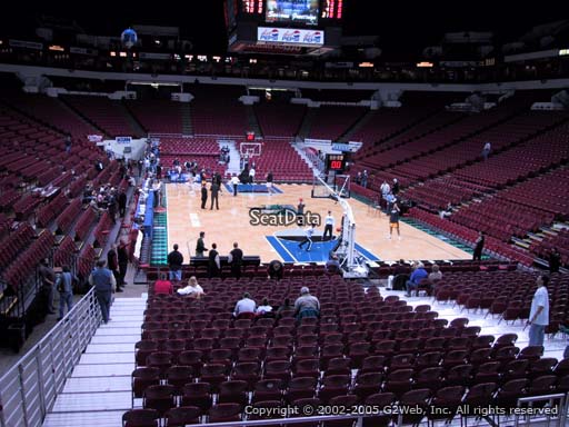 Seat view from section 124 at the Target Center, home of the Minnesota Timberwolves