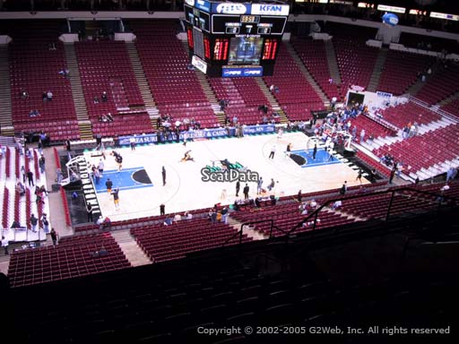 Seat view from section 213 at the Target Center, home of the Minnesota Timberwolves