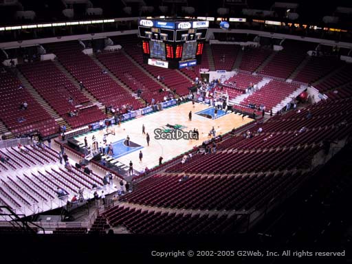 Seat view from section 216 at the Target Center, home of the Minnesota Timberwolves