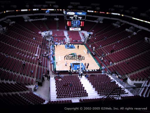 Seat view from section 222 at the Target Center, home of the Minnesota Timberwolves
