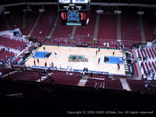 Seat view from section 230 at the Target Center, home of the Minnesota Timberwolves