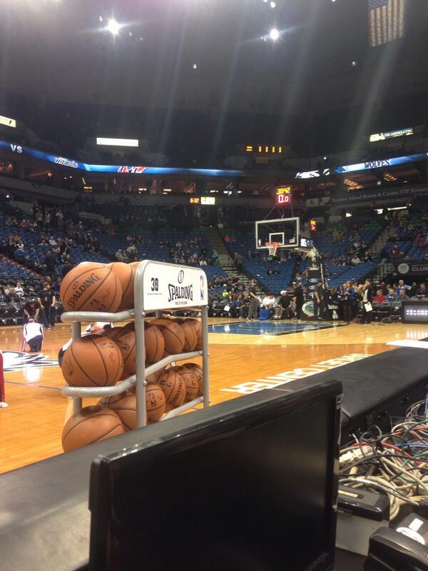 Seat view from section 100 at the Target Center, home of the Minnesota Timberwolves.