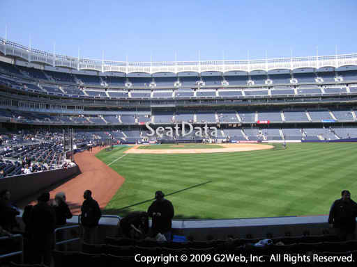 Seat view from section 106 at Yankee Stadium, home of the New York Yankees