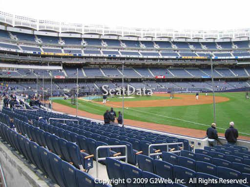 Seat view from section 11 at Yankee Stadium, home of the New York Yankees