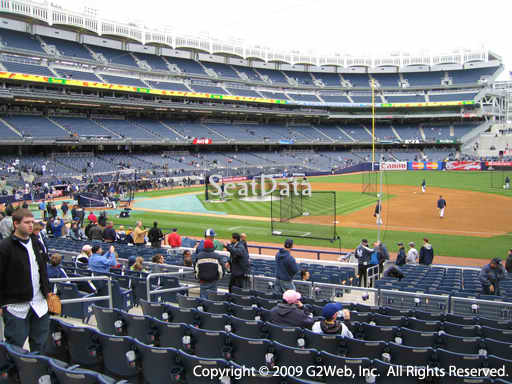 Seat view from section 114B at Yankee Stadium, home of the New York Yankees