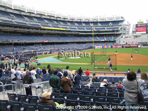 Seat view from section 115 at Yankee Stadium, home of the New York Yankees