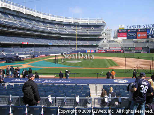 Seat view from section 116 at Yankee Stadium, home of the New York Yankees