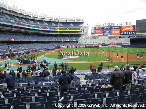 Seat view from section 117A at Yankee Stadium, home of the New York Yankees