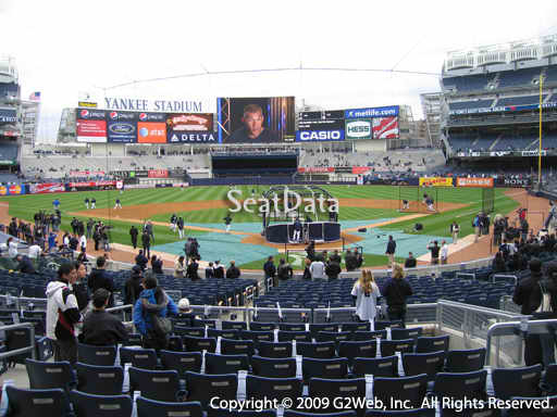 Seat view from section 120B at Yankee Stadium, home of the New York Yankees