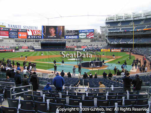 Seat view from section 121A at Yankee Stadium, home of the New York Yankees