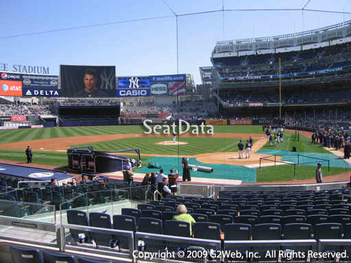 Seat view from section 121B at Yankee Stadium, home of the New York Yankees