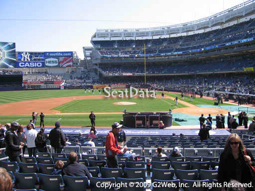 Seat view from section 123 at Yankee Stadium, home of the New York Yankees