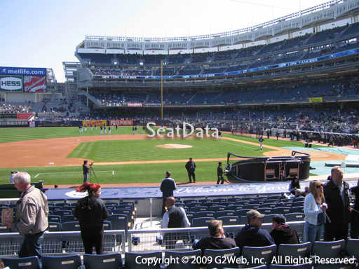 Seat view from section 124 at Yankee Stadium, home of the New York Yankees