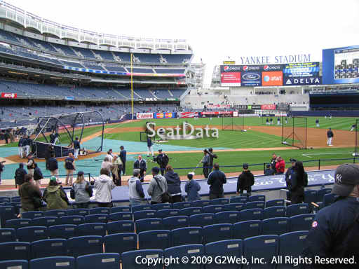 Seat view from section 17A at Yankee Stadium, home of the New York Yankees
