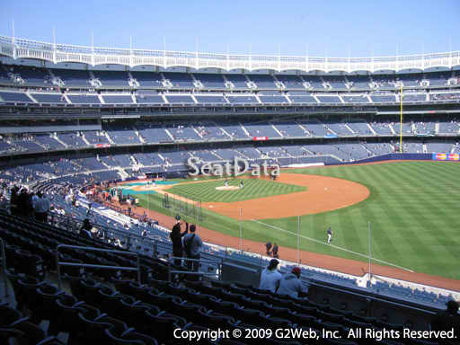 Seat view from section 211 at Yankee Stadium, home of the New York Yankees