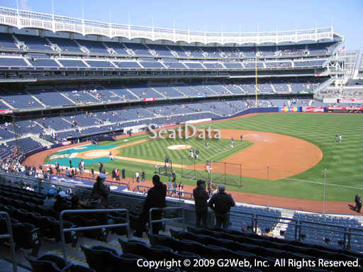 Seat view from section 214A at Yankee Stadium, home of the New York Yankees