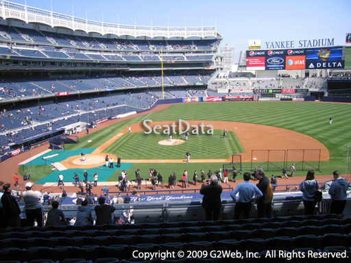 Seat view from section 216 at Yankee Stadium, home of the New York Yankees