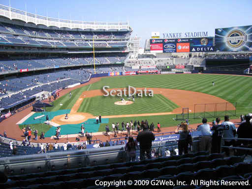 Seat view from section 217 at Yankee Stadium, home of the New York Yankees