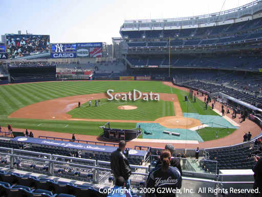 Seat view from section 222 at Yankee Stadium, home of the New York Yankees