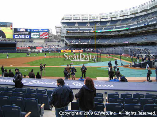 Seat view from section 23 at Yankee Stadium, home of the New York Yankees