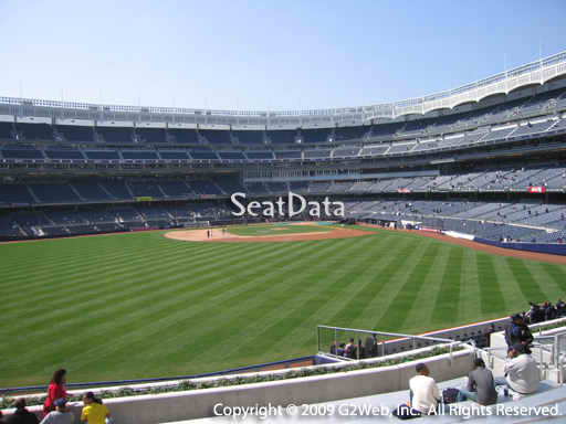 Seat view from bleacher section 237 at Yankee Stadium, home of the New York Yankees