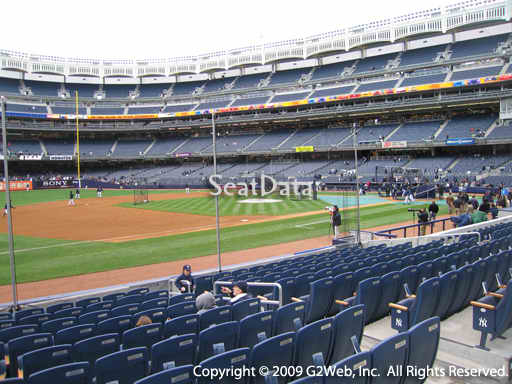 Seat view from section 27A at Yankee Stadium, home of the New York Yankees