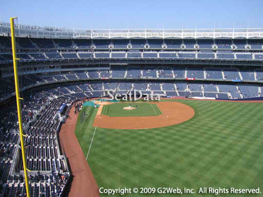 Seat view from section 306 at Yankee Stadium, home of the New York Yankees