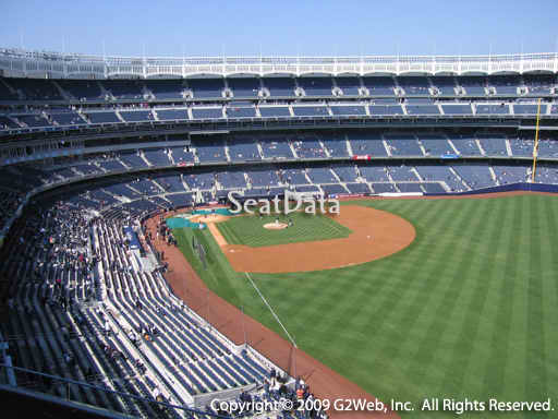Seat view from section 308 at Yankee Stadium, home of the New York Yankees
