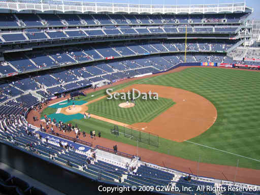 Seat view from section 313 at Yankee Stadium, home of the New York Yankees