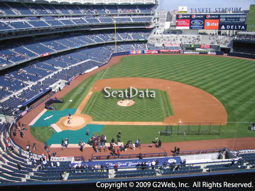 Seat view from section 316 at Yankee Stadium, home of the New York Yankees
