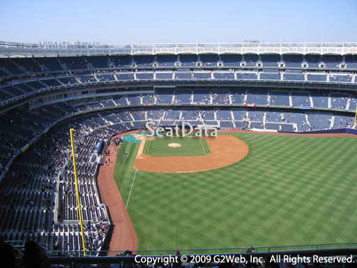 Seat view from section 406 at Yankee Stadium, home of the New York Yankees