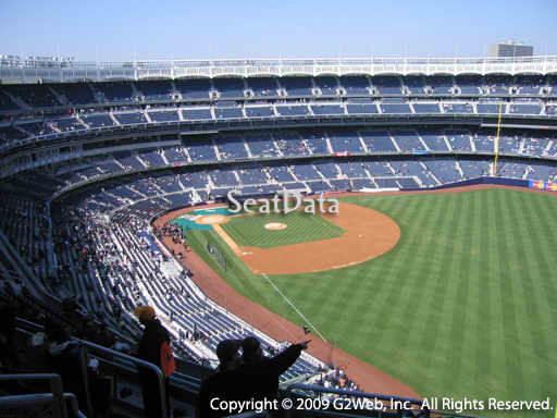 Seat view from section 408 at Yankee Stadium, home of the New York Yankees