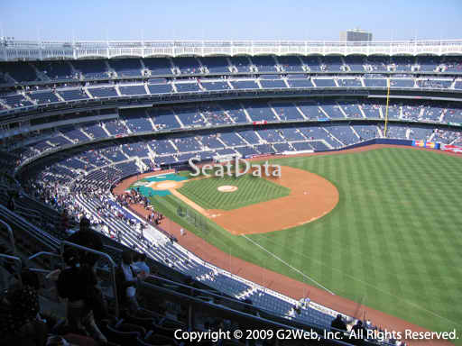 Seat view from section 410 at Yankee Stadium, home of the New York Yankees
