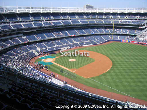 Seat view from section 412 at Yankee Stadium, home of the New York Yankees