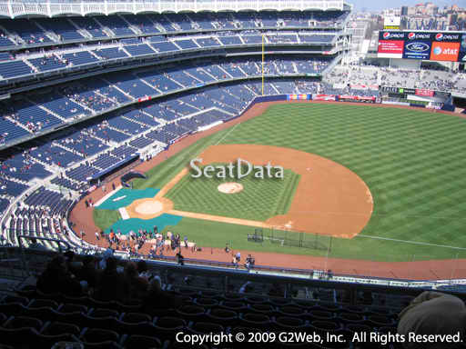 Seat view from section 415 at Yankee Stadium, home of the New York Yankees